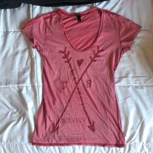 Dutch Bros pink “Dutch Love” T-shirt Size Small